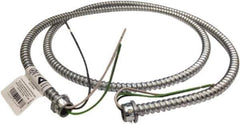 Anaconda Sealtite - 3/8" Trade Size, 6' Long, Flexible Fixture Whip Conduit - Galvanized Steel, 9.525mm ID - Exact Tool & Supply