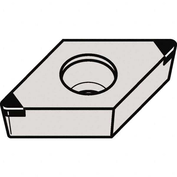 Kennametal - DCGW32.51 MT Grade KBH10 CBN Turning Insert - 55° Diamond, 3/8" Inscr Circle, 5/32" Thick, 1/64" Corner Radius - Exact Tool & Supply