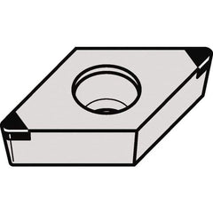 Kennametal - DCGW32.51 MT Grade KBH10 CBN Turning Insert - 55° Diamond, 3/8" Inscr Circle, 5/32" Thick, 1/64" Corner Radius - Exact Tool & Supply