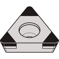Kennametal - TPGW331 MT Grade KBH10 CBN Turning Insert - 60° Triangle, 3/8" Inscr Circle, 3/16" Thick, 1/64" Corner Radius - Exact Tool & Supply