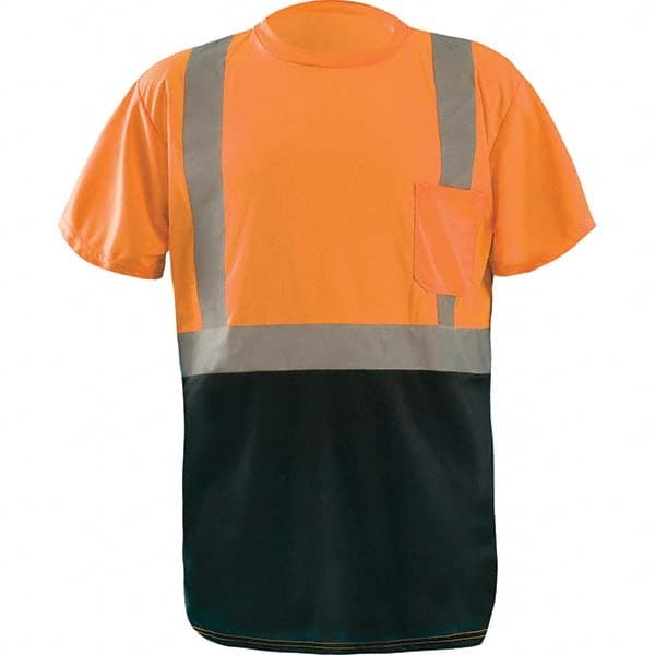 OccuNomix - Size 5XL Hi-Vis Orange & Black High Visibility Short Sleeve T-Shirt - Exact Tool & Supply