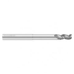 12mm Dia. x 100mm Overall Length 3-Flute 1.5mm C/R Solid Carbide SE End Mill-Round Shank-Center Cut-Uncoated - Exact Tool & Supply