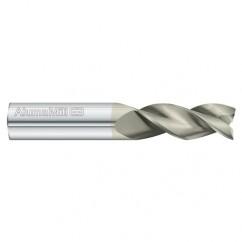 1/8 Dia. x 2 Overall Length 3-Flute Square End Solid Carbide SE End Mill-Round Shank-Center Cut-FC5 - Exact Tool & Supply