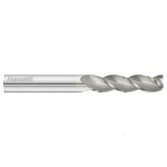 1/2 Dia. x 4 Overall Length 3-Flute .030 C/R Solid Carbide SE End Mill-Round Shank-Center Cut-FC5 - Exact Tool & Supply