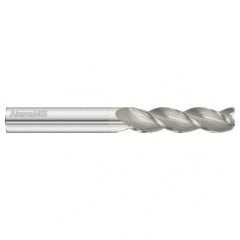 1/2 Dia. x 4 Overall Length 3-Flute .030 C/R Solid Carbide SE End Mill-Round Shank-Center Cut-FC5 - Exact Tool & Supply