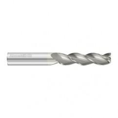 1/2 Dia. x 4 Overall Length 3-Flute Square End Solid Carbide SE End Mill-Round Shank-Center Cut-FC5 - Exact Tool & Supply