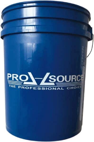 PRO-SOURCE - 5 Gal, 14.5669" High, High-Density Polyethylene Round Blue Single Pail - Handle Included, 11-7/16" Top Length x 11-7/16" Top Diam - Exact Tool & Supply