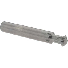 Accupro - 3/8° 3/8" Cut Diam, 1/8" Cut Width, 3/8" Shank, Solid Carbide Double-Angle Cutter - Exact Tool & Supply