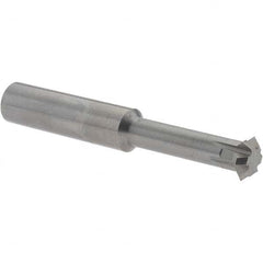 Accupro - 3/8° 3/8" Cut Diam, 1/8" Cut Width, 3/8" Shank, Solid Carbide Double-Angle Cutter - Exact Tool & Supply