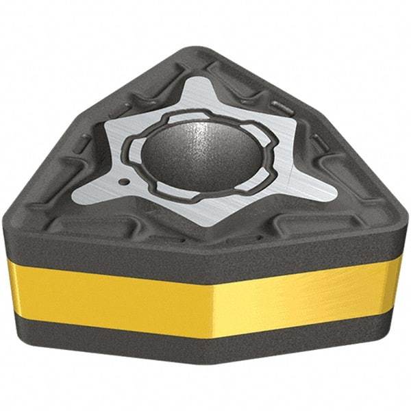 Iscar - WNMG431 M3P Grade IC8150 Carbide Turning Insert - TiCN/Al2O3/TiN Finish, 80° Trigon, 12.7mm Inscr Circle, 4.76mm Thick, 0.4mm Corner Radius - Exact Tool & Supply