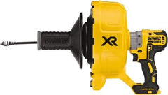 DeWALT - Battery Battery Drain Cleaning Machine - For 3" Pipe, 5/16" x 35' Cable - Exact Tool & Supply