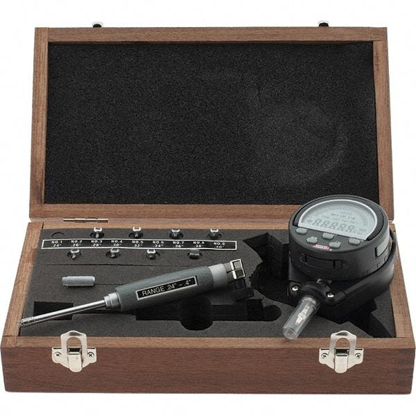 SPI - 6 to 10mm, 40mm Deep, Electronic Bore Gage - Up to 0.012mm Accuracy, 0.002mm Resolution, Data Output, Includes Indicator - Exact Tool & Supply