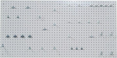 Triton - 24" Wide x 48" High Peg Board Kit - 1 Panel, 36 Hooks, Polypropylene, White - Exact Tool & Supply