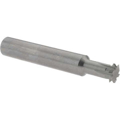 Accupro - 3/8° 3/8" Cut Diam, 0.072" Cut Width, 3/8" Shank, Solid Carbide Double-Angle Cutter - Exact Tool & Supply