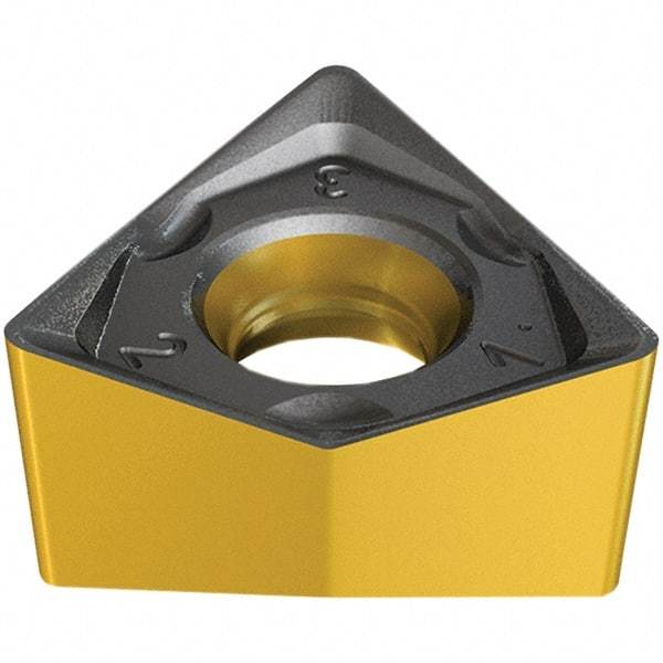 Iscar - H690 WNMU0705 MM Grade IC5400 Carbide Milling Insert - TiCN/Al2O3/TiN Finish, 5.9mm Thick, 11.5mm Inscribed Circle, 0.8mm Corner Radius - Exact Tool & Supply