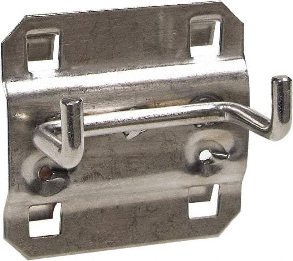 Triton - 2.2" Wide x 2.2" High Peg Board Kit - 3 Hooks, Stainless Steel, Stainless Steel - Exact Tool & Supply