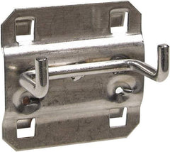 Triton - 2.2" Wide x 2.2" High Peg Board Kit - 3 Hooks, Stainless Steel, Stainless Steel - Exact Tool & Supply