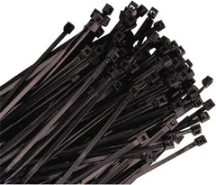 Triton - 14-1/2" Long Black Nylon Standard Cable Tie - 50 Lb Tensile Strength, 4" Max Bundle Diam - Exact Tool & Supply