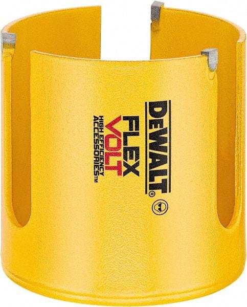 DeWALT - 2-9/16" Diam, 2" Cutting Depth, Hole Saw - Carbide-Tipped Saw, Toothed Edge - Exact Tool & Supply