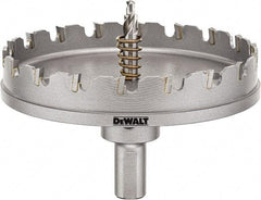 DeWALT - 4" Diam, 1/4" Cutting Depth, Hole Saw - Carbide-Tipped Saw, Toothed Edge - Exact Tool & Supply