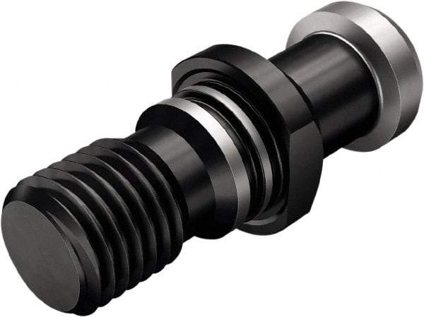 Seco - BT40 Taper, M16x2 Thread, 15° Angle Radius, Standard Retention Knob - 2-1/8" OAL, 3/4" Knob Diam, 1.024" from Knob to Flange, Through Coolant - Exact Tool & Supply