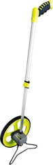 Komelon - 10,000' Counter Limit, 10,000' OAL, High-Visibility Yellow & Black Measuring Wheel - 0.01" Accuracy per 100", Measures in Ft/In - Exact Tool & Supply
