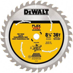 DeWALT - 8-1/4" Diam, 15.88mm Arbor Hole Diam, 36 Tooth Wet & Dry Cut Saw Blade - Steel, Smooth Action, Standard Round Arbor - Exact Tool & Supply