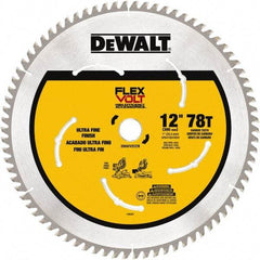 DeWALT - 12" Diam, 1" Arbor Hole Diam, 78 Tooth Wet & Dry Cut Saw Blade - Steel, Smooth Action, Standard Round Arbor - Exact Tool & Supply