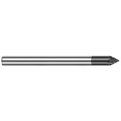 Harvey Tool - 1/4" Cut Diam, 1/4" Shank Diam, Solid Carbide Double Cut Flat Burr - Exact Tool & Supply