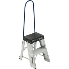 Louisville - 2 Steps, 2' High, 1AA Rating, Aluminum Step Stand - Exact Tool & Supply
