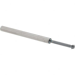Accupro - 1/8° 1/8" Cut Diam, 0.062" Cut Width, 1/8" Shank, Solid Carbide Double-Angle Cutter - Exact Tool & Supply