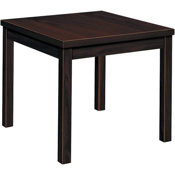 Hon - 20" Long x 24" Wide x 20" High Stationary Reception Table - Mahogany (Color), High Pressure Laminate - Exact Tool & Supply