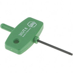 Wiha - T6 Torx Key - Wing Handle, 35mm Length Under Head, 2.7" OAL - Exact Tool & Supply
