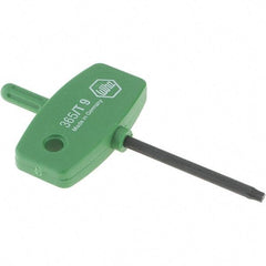 Wiha - T9 Torx Key - Wing Handle, 40mm Length Under Head, 2.9" OAL - Exact Tool & Supply