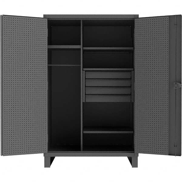 Durham - 3 Shelf 60 Bin Wardrobe Storage Cabinet - Exact Tool & Supply