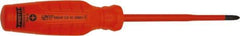 Proto - #2, 9-7/16" OAL, Insulated Phillips Screwdriver - 5" Blade Length, Round Shank, Impact & Chemical Resistant Handle - Exact Tool & Supply