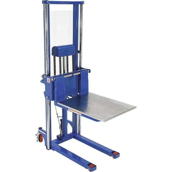 Vestil - 1,500 Lb Capacity, 63" Lift Height, Portable Workstation Manually Operated Lift - Exact Tool & Supply