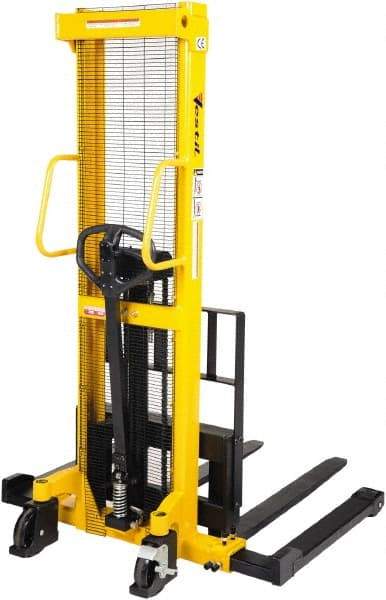 Vestil - 2,000 Lb Capacity, 63" Lift Height, Portable Workstation Manually Operated Lift - Exact Tool & Supply