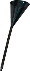 lumax - 64 oz Capacity Steel Funnel - 8" Mouth OD, 1/2" Tip OD, 16" Flexible Spout, Black - Exact Tool & Supply