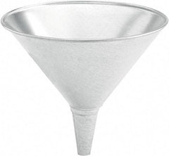 lumax - 32 oz Capacity Steel Funnel - 6-1/2" Mouth OD, 3/4" Tip OD, 2-1/2" Straight Spout, Silver - Exact Tool & Supply
