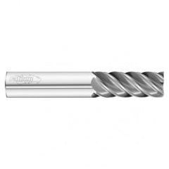 25mm Dia. x 121mm Overall Length 5-Flute Square End Solid Carbide SE End Mill-Round Shank-Center Cut-Uncoated - Exact Tool & Supply