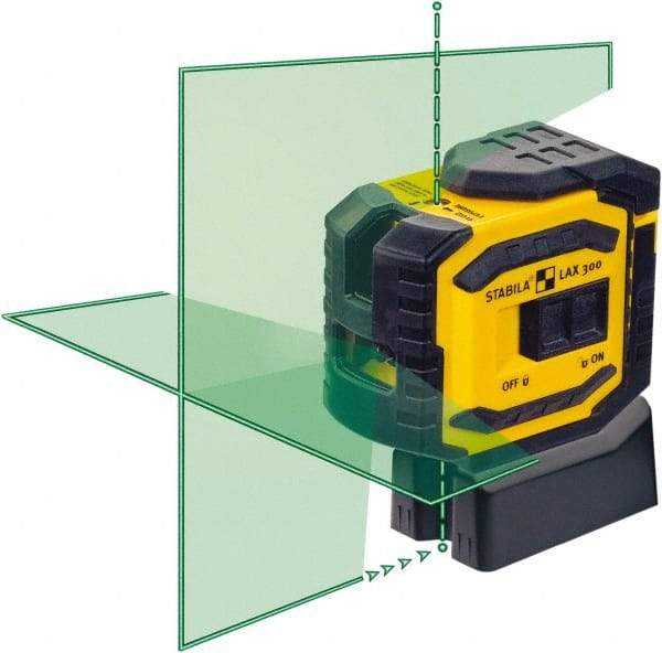 Stabila - 4 Beam 60' Max Range Cross Line & Plumb Points - Green Beam, 3/32" at 30' Accuracy, 1828.8mm Long, Battery Included - Exact Tool & Supply