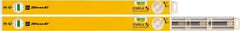 Stabila - 2 Vial, 41" Long, Aluminum Expandable Level - Yellow, 2" Wide, (1) Level & (1) Plumb Vials - Exact Tool & Supply