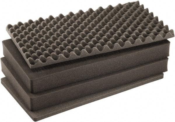 Pelican Products, Inc. - Tool Box Foam Foam Set - 17-3/8" Wide x 9-3/4" Deep x 29-1/2" High, Black, For Pelican Case 1605 - Exact Tool & Supply