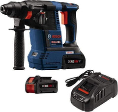 Bosch - 18 Volt SDS Plus Chuck Cordless Rotary Hammer - 0 to 4,300 BPM, 0 to 900 RPM, Reversible - Exact Tool & Supply