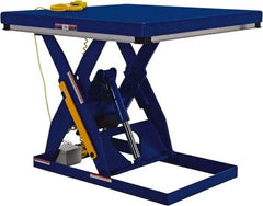 Vestil - 1,000 Lb Capacity Electric Scissor Lift - 7" to 43" Lift Height, 48" Platform Length x 48" Platform Width - Exact Tool & Supply