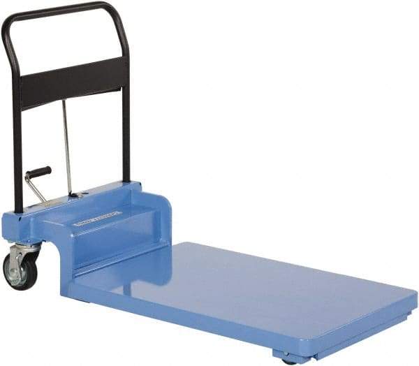 Vestil - 900 Lb Capacity Manual Scissor Lift - 3-1/2" to 24" Lift Height, 35-5/8" Platform Length x 23-3/4" Platform Width - Exact Tool & Supply