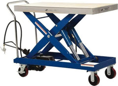 Vestil - 2,000 Lb Capacity Manual Scissor Lift - 15" to 39-1/2" Lift Height, 47-1/4" Platform Length x 24" Platform Width - Exact Tool & Supply