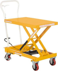 Vestil - 550 Lb Capacity Manual Scissor Elevating Cart - 12-1/2" to 36-1/8" Lift Height, 32-3/4" Platform Length x 19-3/4" Platform Width - Exact Tool & Supply