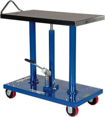 Vestil - 1,000 Lb Capacity Manual Post Work Platform - 36" to 54" Lift Height, 36" Platform Length x 20" Platform Width - Exact Tool & Supply